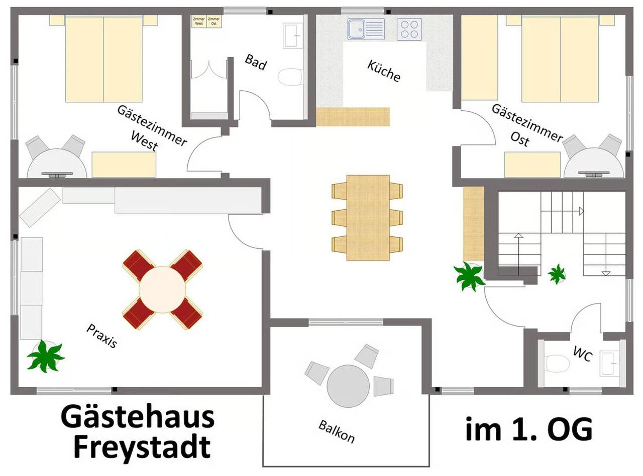 Ganze Ferienwohnung, Gästehaus Freystadt - Doppelzimmer Ost in Freystadt, Ostbayern