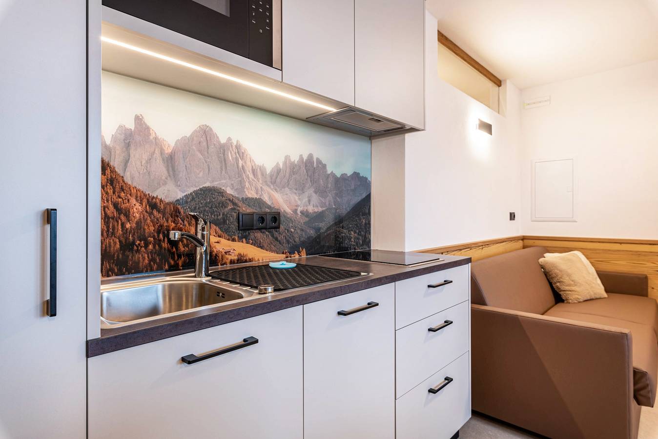 Appartement "Planerhof Alpenrose" avec vue sur la montagne, terrasse commune et Wi-Fi in Pardell, Funes