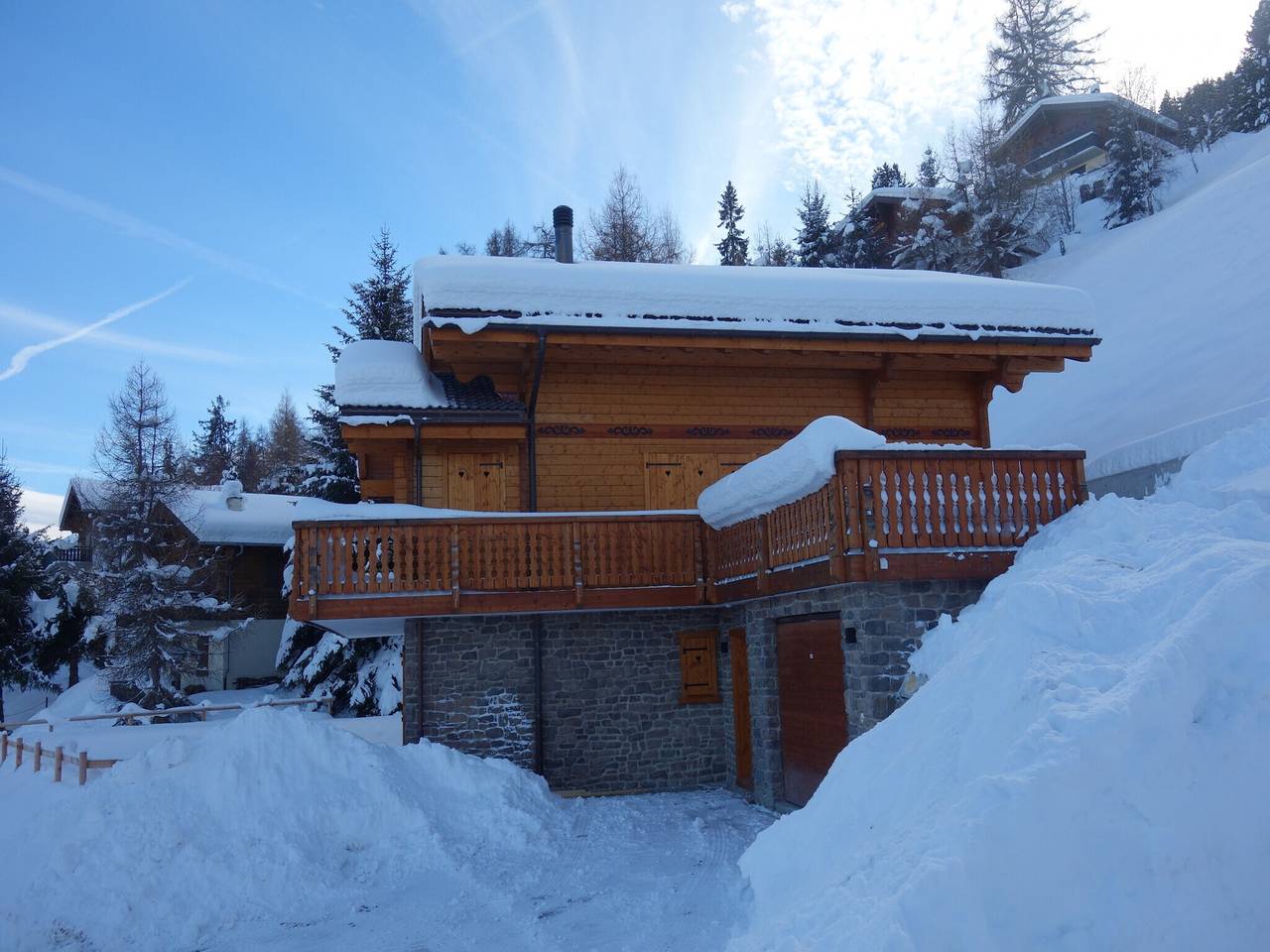Chalet in Les Masses mit Skiraum in Vex, Walliser Alpen