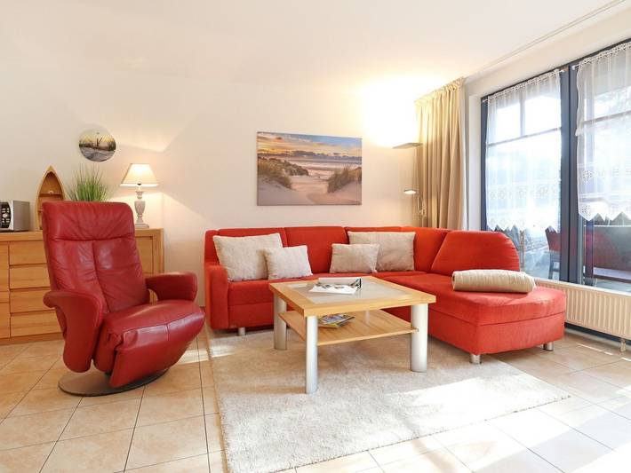 Ferienwohnung für 4 Personen, mit Balkon und Terrasse sowie Garten