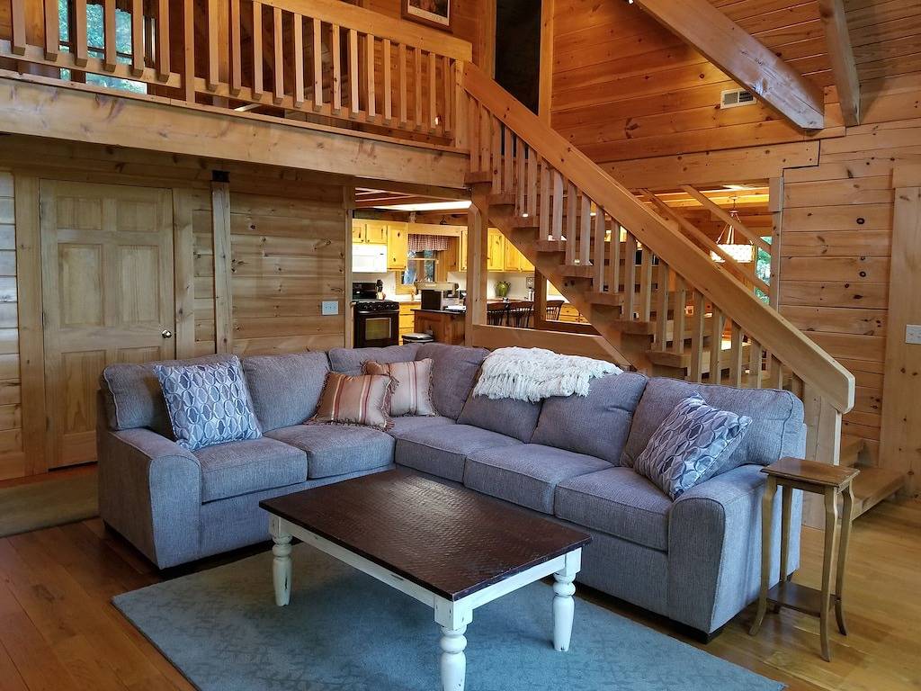 Moutain Top Log home mit Blick auf die Piste in Massanutten, Blue Ridge Mountains