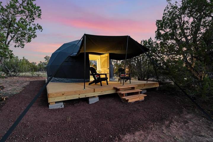 Camping voor 4 personen, met terras en uitzicht, met huisdier in het Nationaal Park Grand Canyon