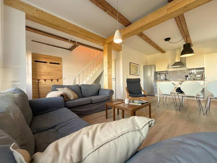 Ferienwohnung für 5 Personen, mit Balkon und Terrasse sowie Garten und Ausblick in Rieseby