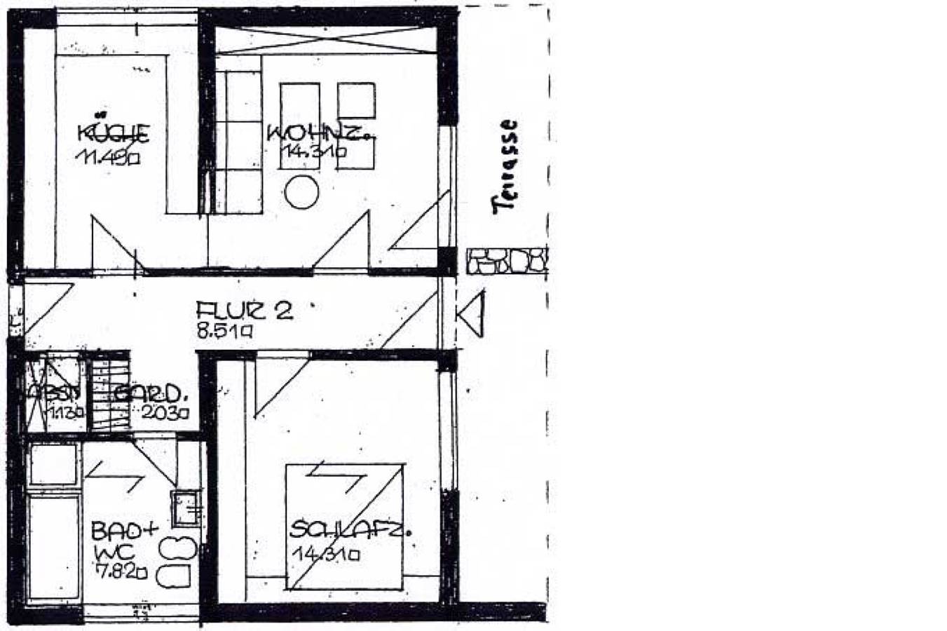 Entire apartment, Apartment 'Gästehaus Marlies - Wohnung C' with Private Terrace and Shared Garden in Neunkirchen (Baden), Neckar-Odenwald-Region
