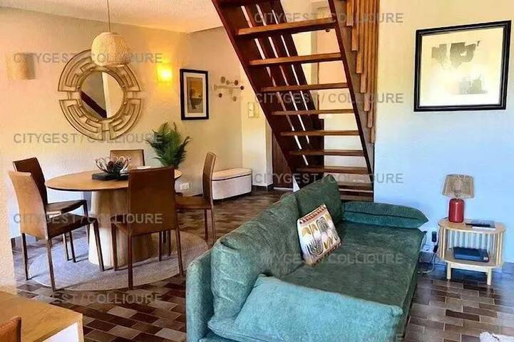 Villa pour 4 personnes, avec balcon et piscine, animaux acceptés à Collioure