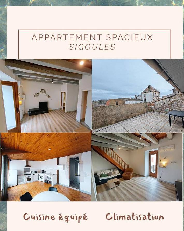 Gîte pour 3 personnes, avec Balcon ainsi que Terrasse et Vue à Sigoulès