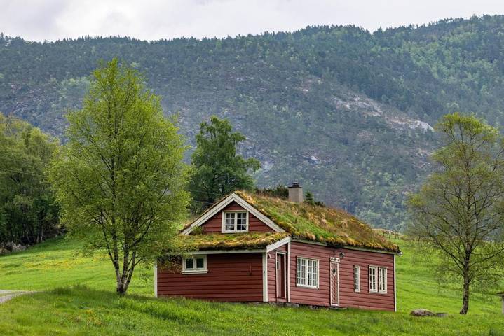 Ferienhaus für 6 Personen, mit Terrasse und Garten sowie Ausblick