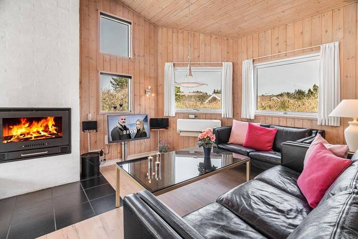 Ferienhaus mit einem schönen hellen Wintergarten Whirlpool und Sauna - Blåbærvej 18 in Henne, Varde