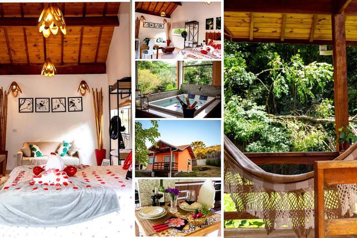 Casas e apartamentos de temporada para 2 pessoas, com jardim e jacuzzi em Paraisópolis