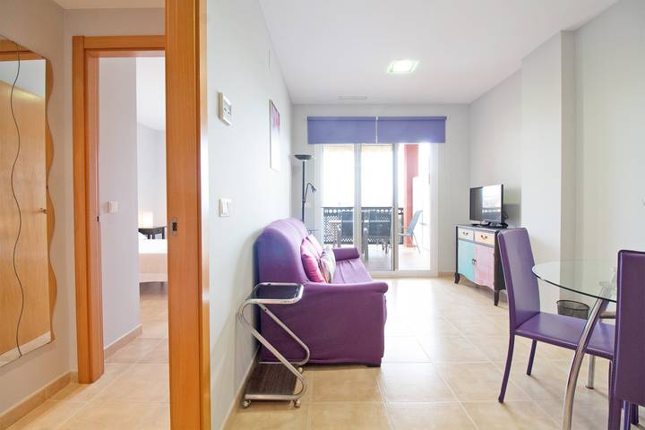 Ganze Wohnung, Global Vacacional: Apartamento con terraza y piscina en la playa de Canet in Canet d'En Berenguer, Costa de Valencia