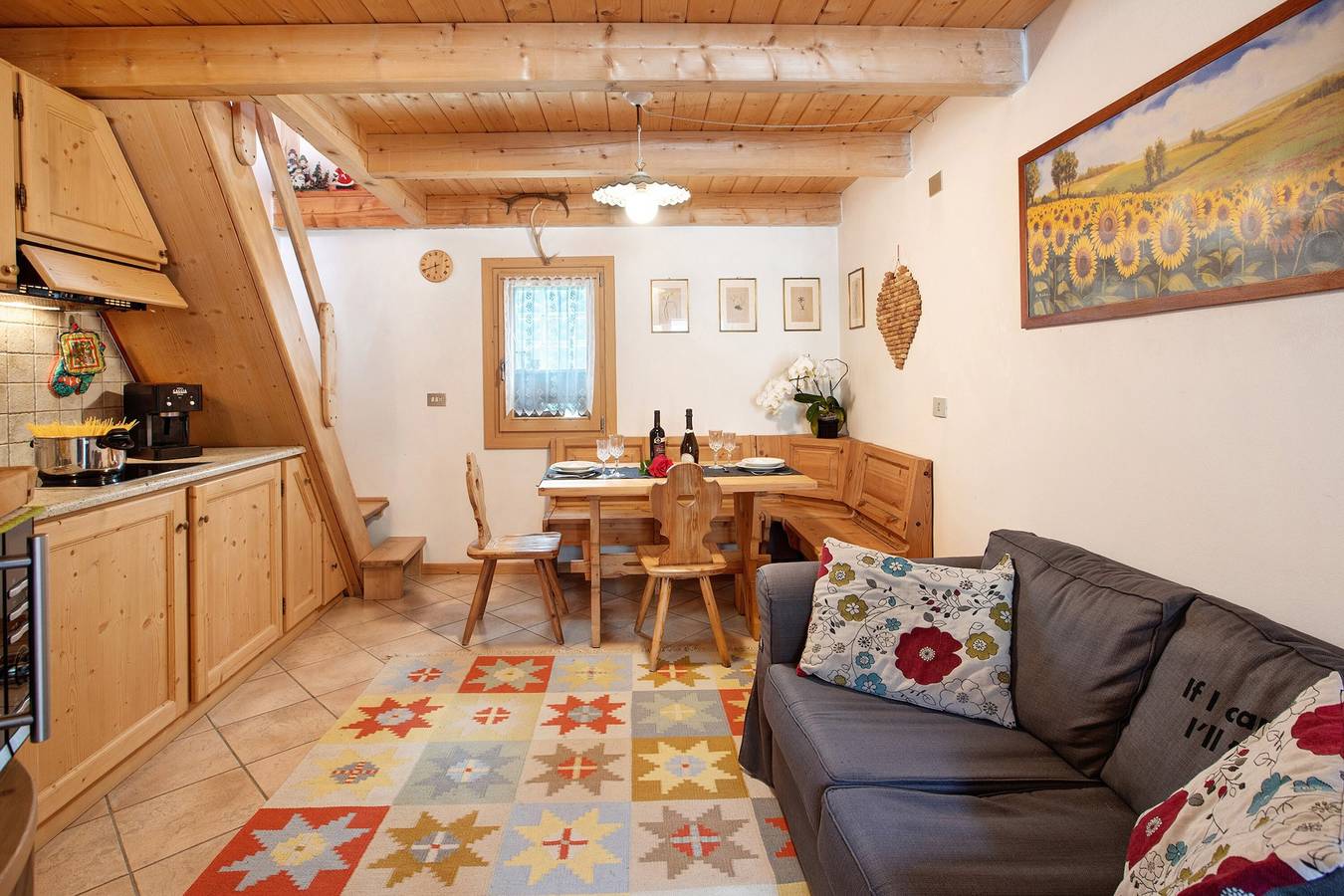Ganze Wohnung, Ferienwohnung "Taulain Gotrosio" in der Nähe der Skipisten mit offener Terrasse und Wlan in Valdisotto, Nationalpark Stilfser Joch