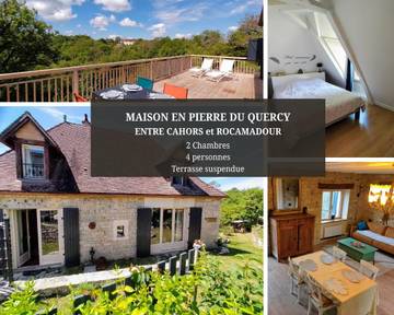 Gîte pour 2 personnes, avec terrasse ainsi que jardin et vue dans Bellefont-La Rauze