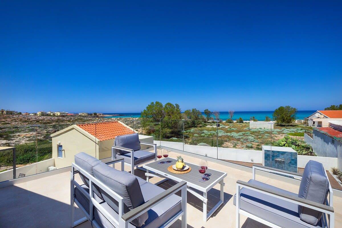 Villa Makisland with sea view in Stavros Kreta, Akrotiri (Chania)