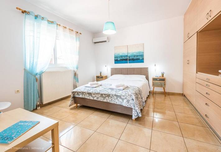 Ferienwohnung für 4 Personen, mit Balkon und Terrasse sowie Garten und Ausblick