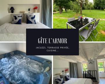 Gîte pour 4 personnes, avec jacuzzi ainsi que terrasse et jardin, animaux acceptés à Plouasne