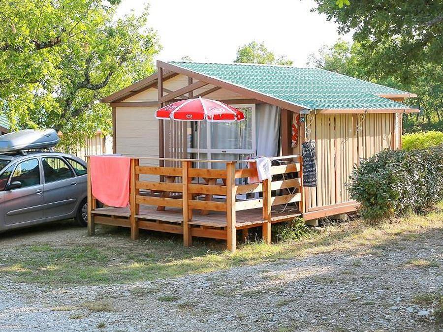 Flower Camping l'Epi Bleu - Chalet 5 personas - Estándar 35m² (2 habitaciones) - terraza de 10m² incluida in Banon, Forcalquier region