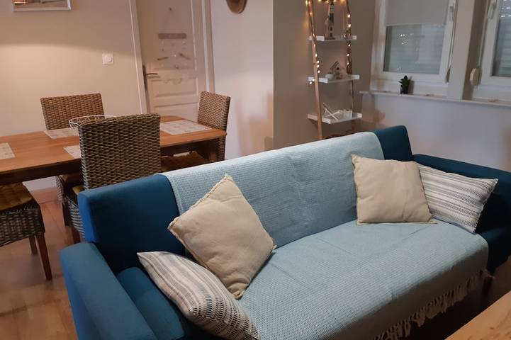 Ganze Wohnung, \"Le Sable Fin\", 2 bedrooms, 4 people, free secure parking with badge, 8 minutes from the beach. in Le Portel, Boulogne-sur-Mer und Umgebung