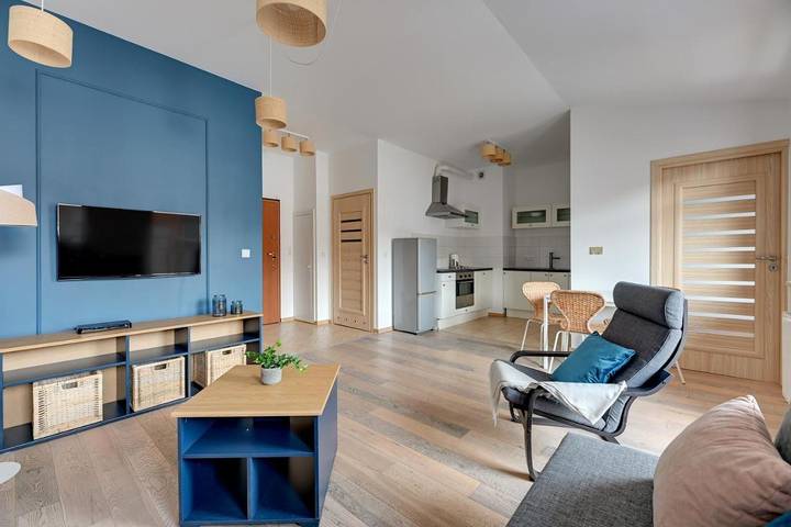 Apartament wakacyjny dla 4 osób, z balkon, zwierzęta dozwolone w Jelitkowo