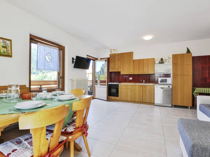 Gîte pour 7 personnes, avec Balcon ainsi que Terrasse et Jardin à Moena - 3