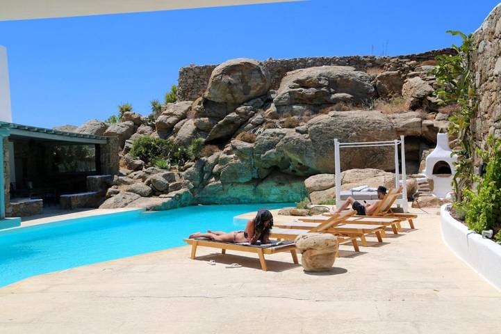 Chambre d’hôte pour 2 personnes, avec Terrasse et Jardin ainsi que Piscine et Vue dans Mykonos