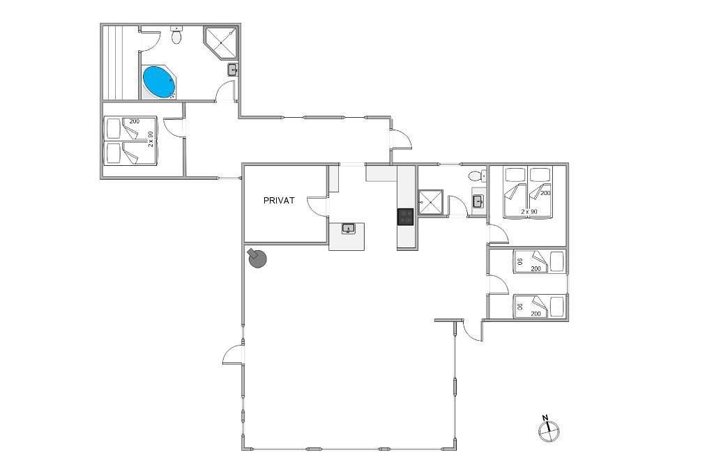 Gepflegtes Ferienhaus mit Sauna und Whirlpool in Vejers Strand in Vejers Strand, Varde