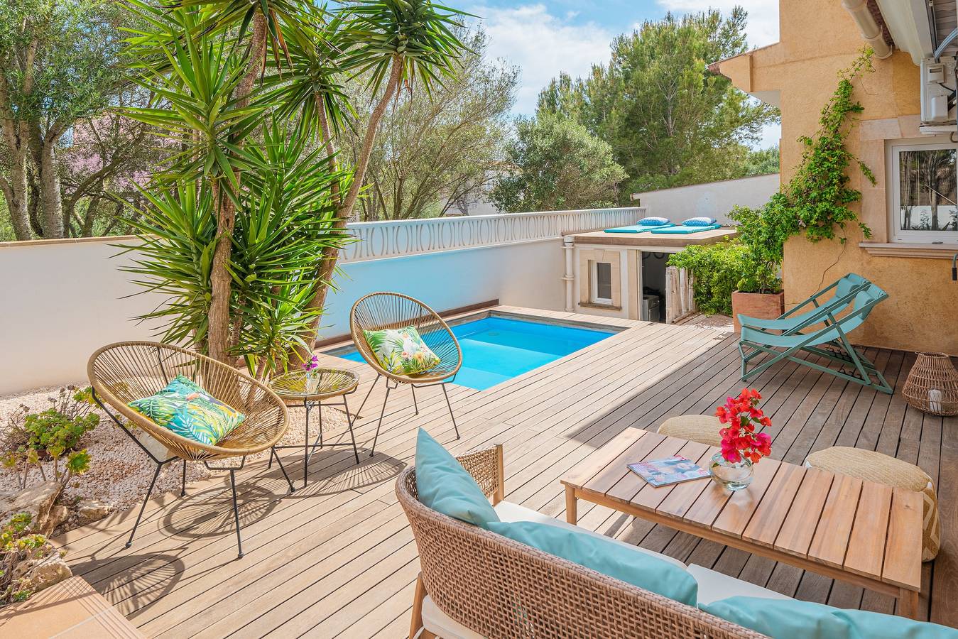 Villa de diseño Bahia Azul con vistas al mar panorámicas, piscina in Badia Gran, Lluchmayor