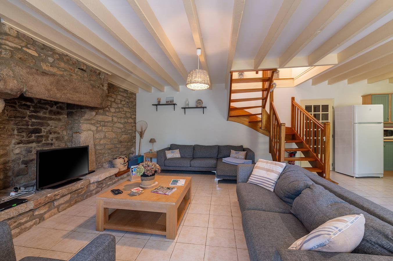 Casita de campo "Domaine De Lestroué- Île Aux Moines" con piscina compartida, terraza y Wi-Fi in La Vraie-Croix, Región de Vannes