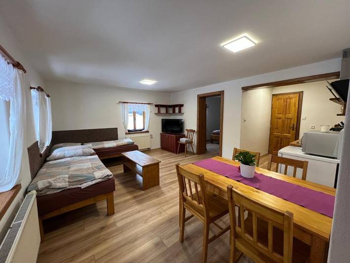 Apartament wakacyjny dla 5 osób, z Taras i Basen oraz Widok w Paseky nad Jizerou