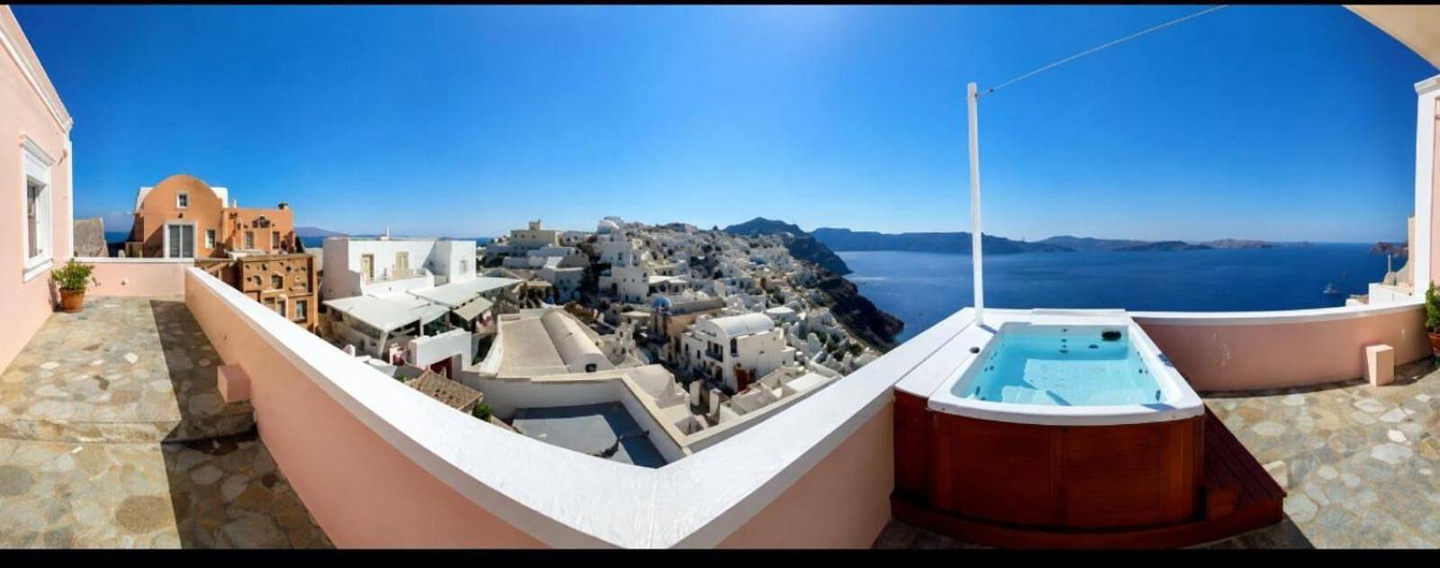 Villa The San mit Meerblick und privatem Whirlpool in Ormos Ammoudiou, Oia