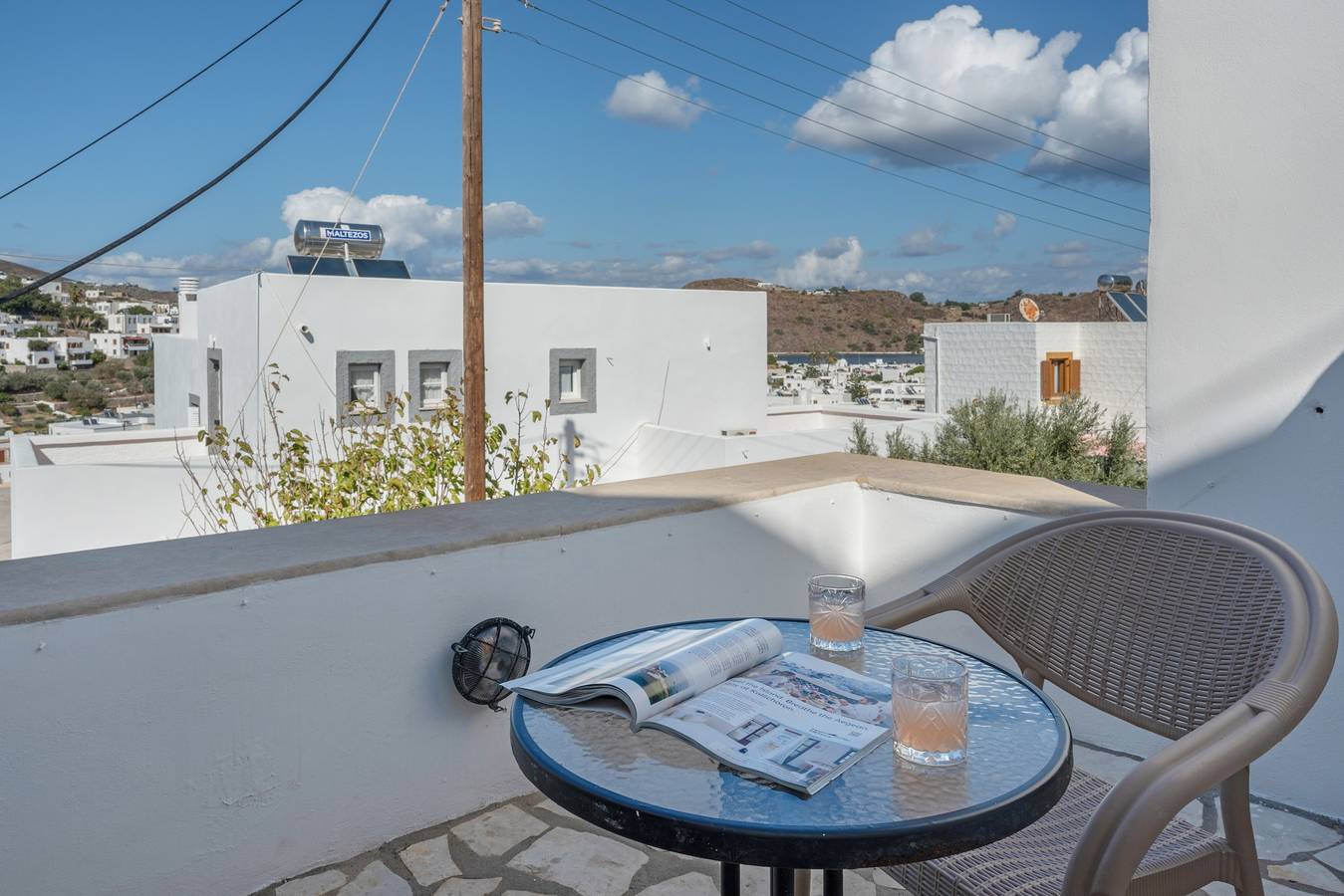 Room 'Triple Pool View No 3' with Shared Pool, Wi-Fi and Air Conditioning in Skala (Patmos), Dodecanese