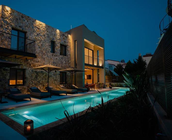Ferienhaus für 3 Personen, mit Ausblick und Pool sowie Garten in Nafplio