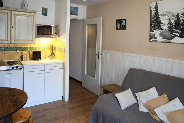 Ganze Wohnung, Studio direkt an der Piste, 4 Pers, Südbalkon in Les Orres, Nationalpark Écrins