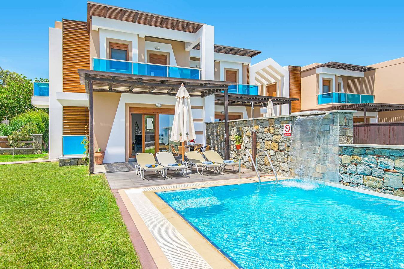 Villa per 4 persone con balcone in Spiaggia di Kiotari, Kiotari