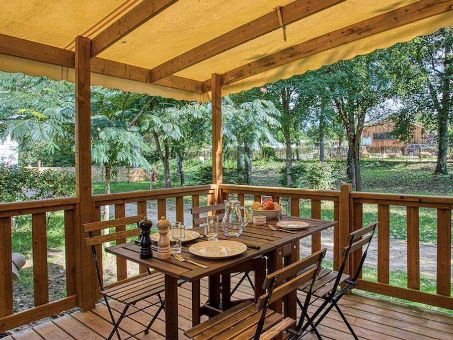 Camping Le Rocher de la Cave - Mobilheim 3 personen - Studio in Carsac-Aillac, Périgord Noir