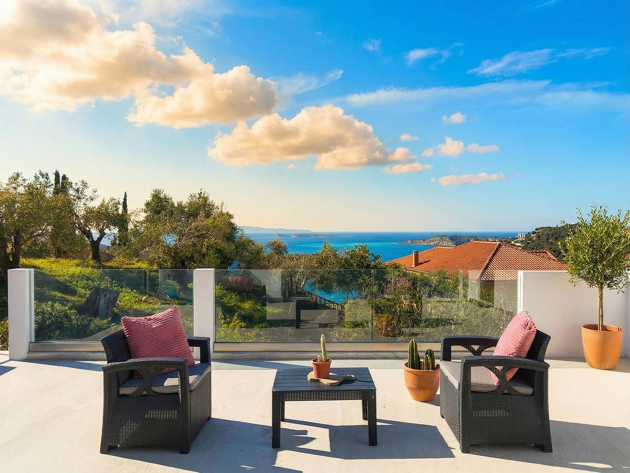 Villa Anafoufou Afionas with private heatable pool in Korfu