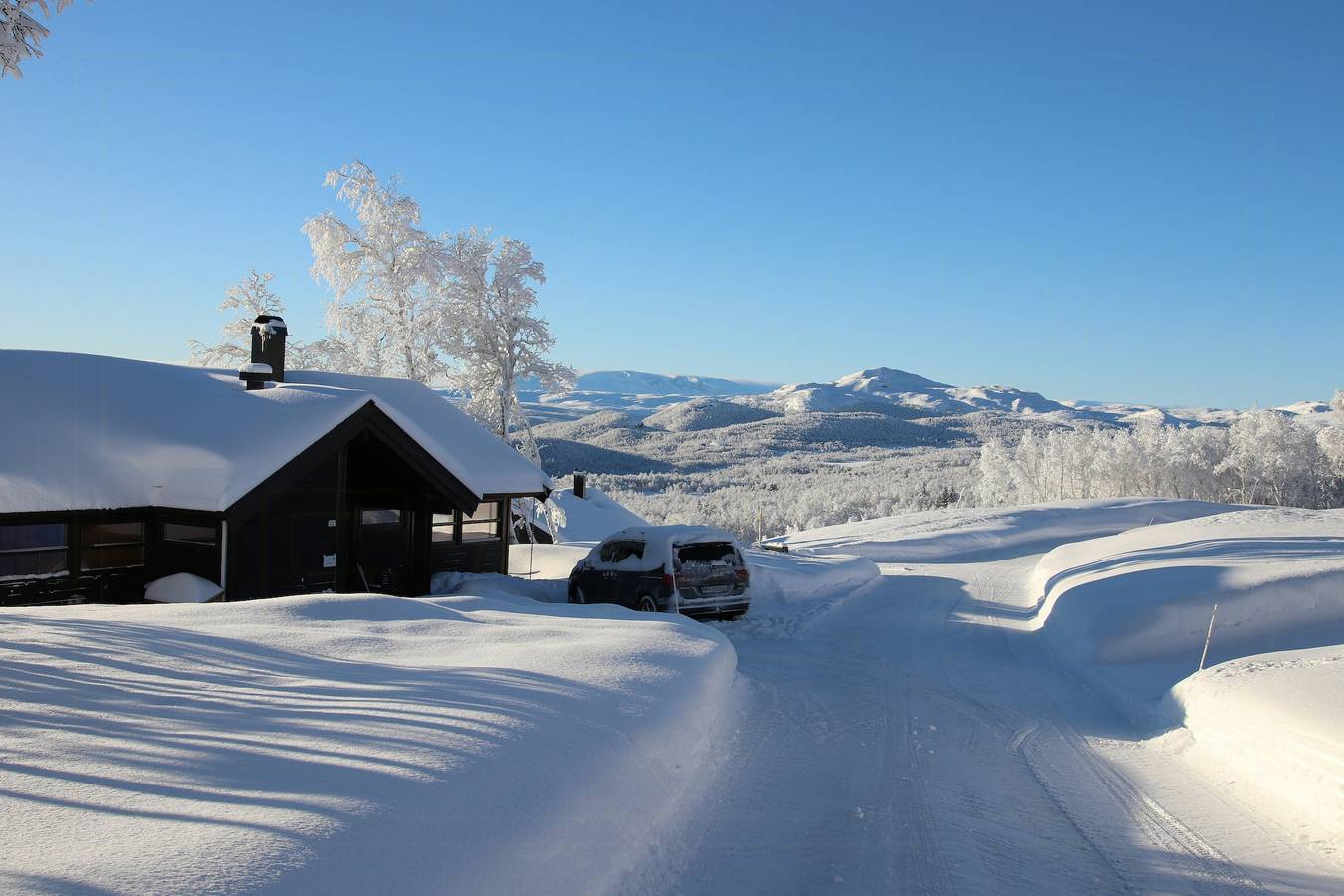 Architektonisches Kleinod mit Blick auf den Hallingskarvet in Ål
