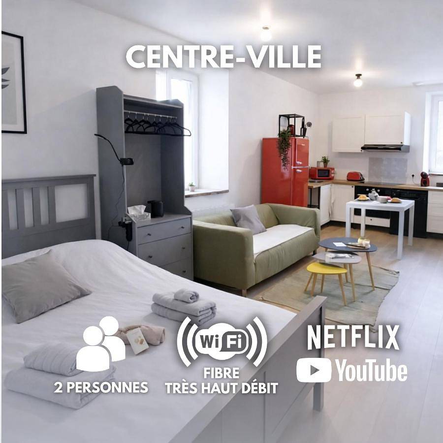 Appartement entier, Studio cosy idéal couples ou pros in Saint-Genix-les-Villages, Région de Chambéry