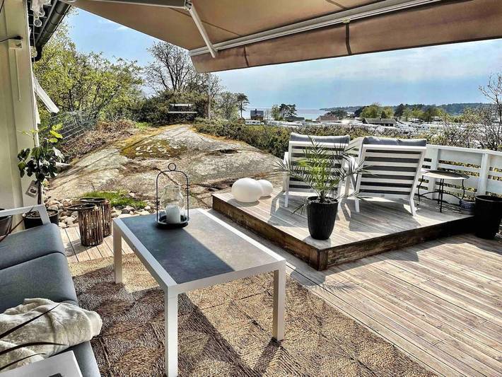 Ferienhaus für 5 Personen, mit Terrasse und Garten sowie Ausblick in Larvik