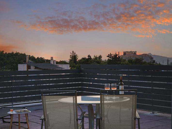 Studio für 4 Personen, mit Ausblick und Terrasse in Athen - 3
