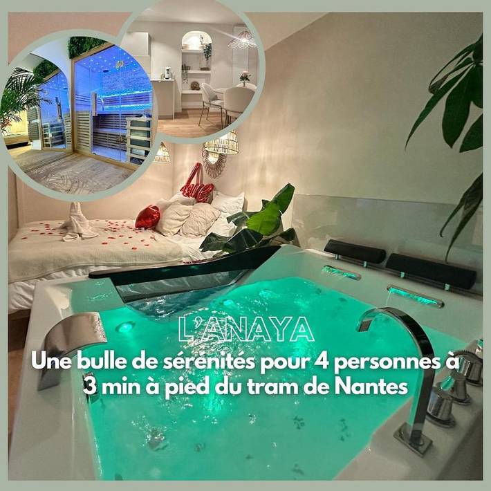 Appartement de vacances pour 4 personnes, avec Jacuzzi et Terrasse ainsi que Jardin et Sauna à Rezé