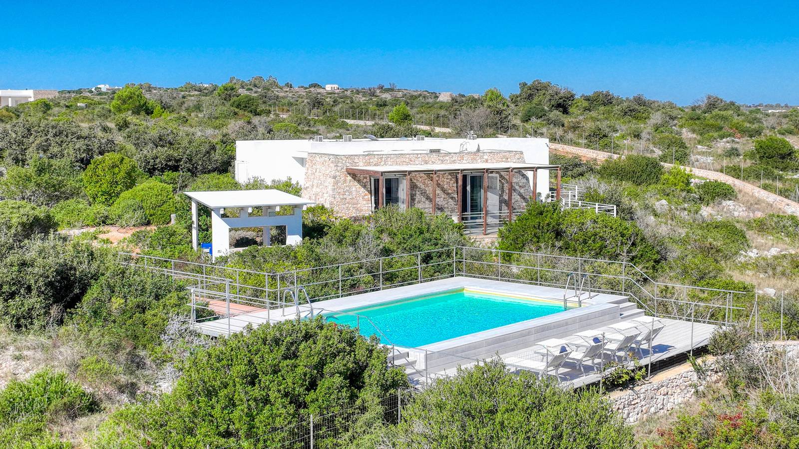 Villa panoramique avec piscine proche de la plage in Salve, Golfe de Tarente
