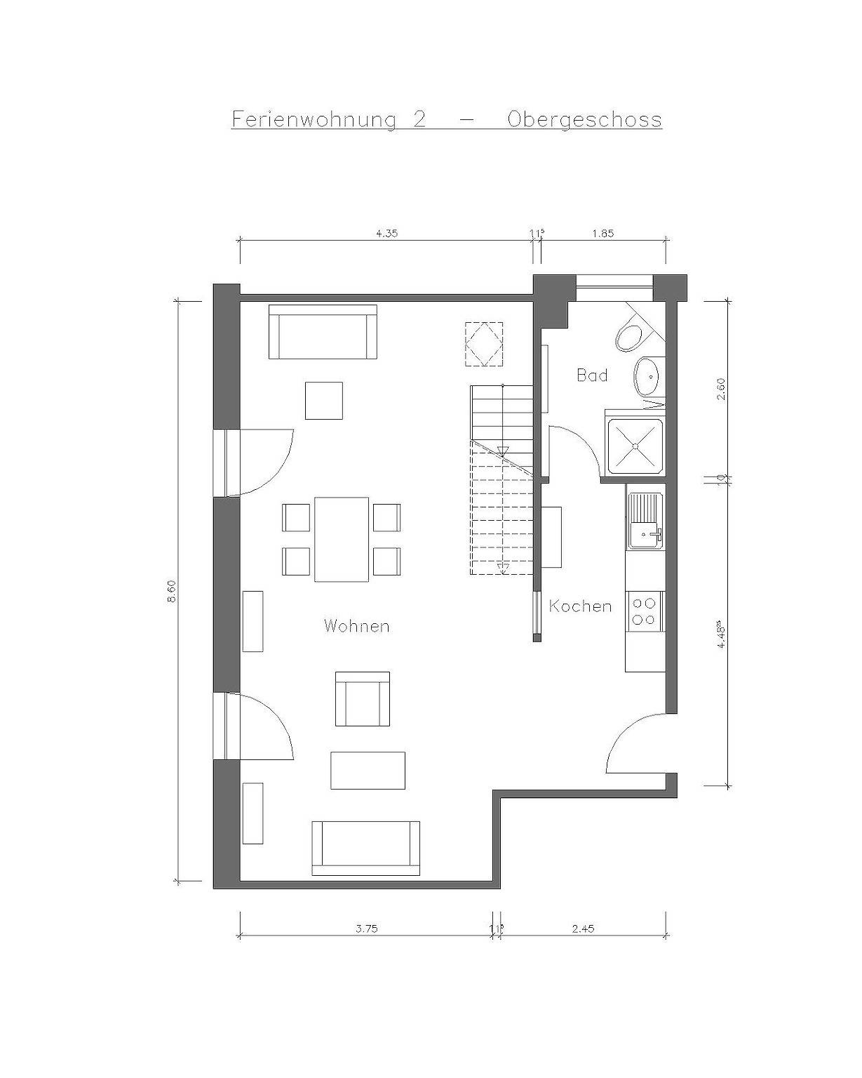 Ganze Wohnung, Ferienwohnung Seeschwalbe" mit Gemeinschaftsgarten, Balkon und Wlan in Elisabeth-Sophien-Koog, Nordstrand
