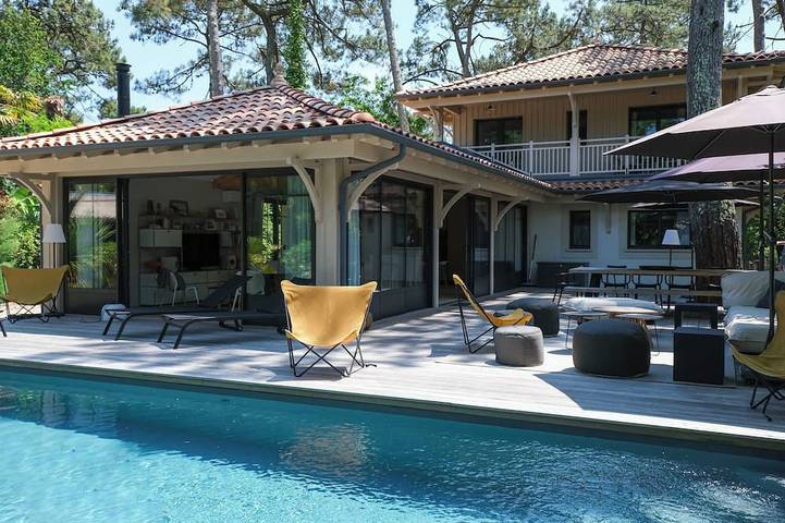 Maison de vacances pour 10 personnes, avec jardin et balcon sur la Dune du Pilat