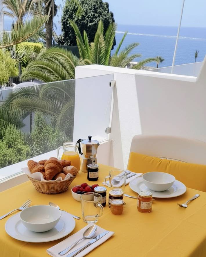 Apartamento para 2 personas, con Balcón además de Jardín y Piscina para niños