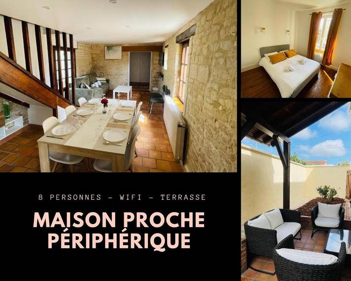 Location de vacances pour 8 personnes, avec Terrasse et Jardin à Fleury-sur-Orne