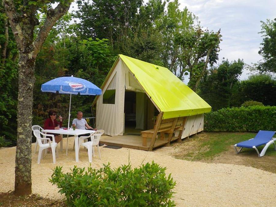 Camping Ushuaïa Villages Le Poutiroux - Zelt 4 personen - Tente Lodge Junior ohne Sanitäranlagen 17 m² in Limeuil, Périgord Pourpre
