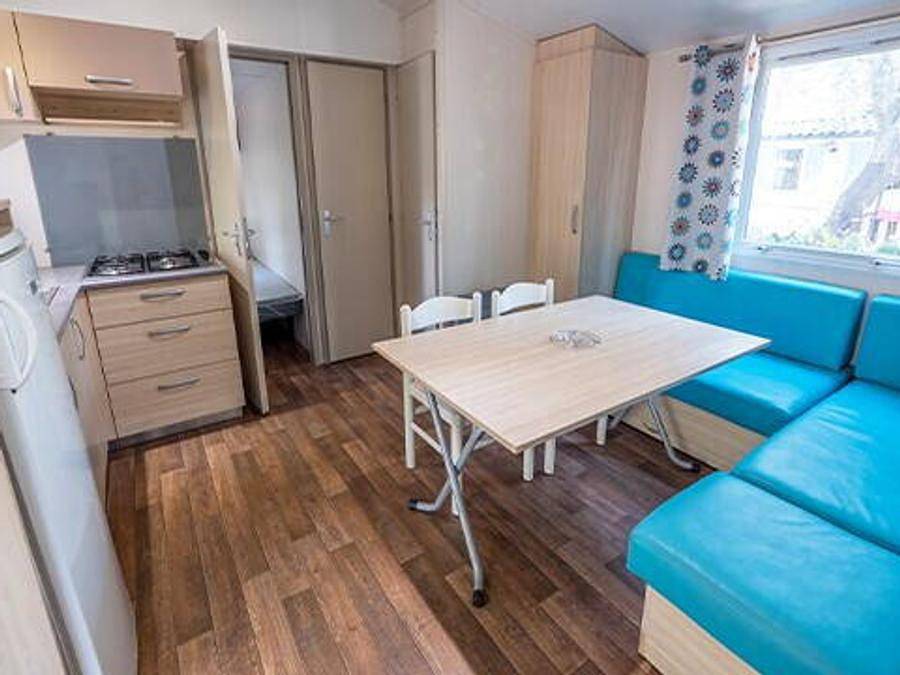 Camping Lou Pignada  - Mobilheim 6 personen - Mobilheim | Comfort | 3 Zi. | 6 Pers. | Erhöhte Terrasse | Klimaanlage | Tv in Messanges, Côte d’Argent