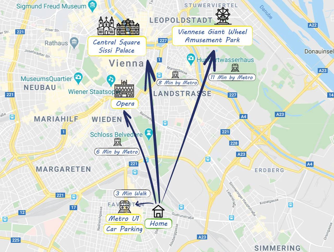 Apartamento entero, Apartamento tranquilo a 6 minutos a pie del metro, a 4 paradas de la Ópera in Viena, Donau Niederösterreich
