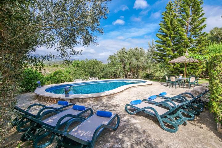 "Finca Can Reure" com Vista da Montanha, Piscina Wi-Fi, Jardim & Terraço in Inca (Espanha), Maiorca Centro