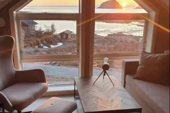 Blockhütte für 8 Personen, mit Terrasse auf den Lofoten - 3